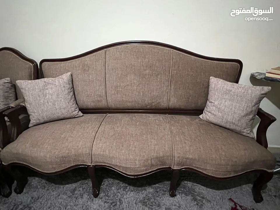 كورنر وطقم كنب مصري  كلاسيك وطقم كنب فخم ابيض