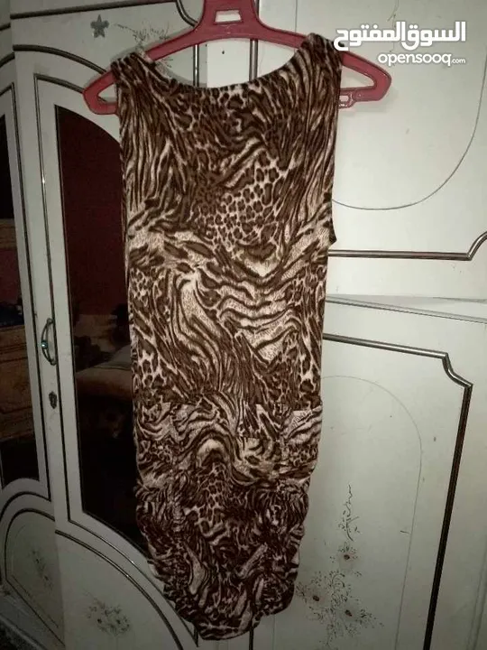فستان بني بيلبس لحد 65 كيلو