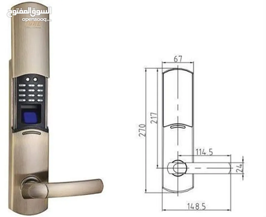أقفال غالات زرافيل إلكترونية يد باب بصمة بطاقة رقم سري قفل زرفيل غال بطارية