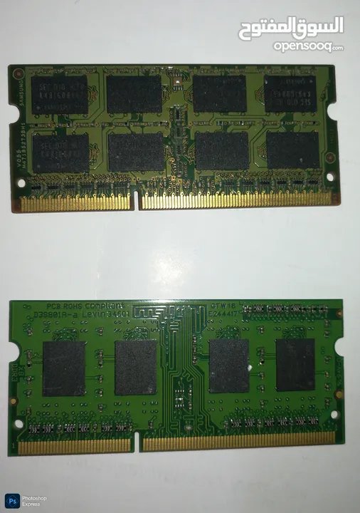 حبيتين رام لابتوب Ram DDR3 1600MHz للبيع (2GB+2GB)