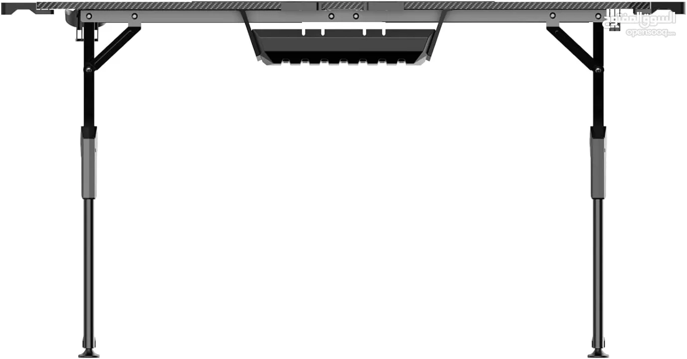 طاولة مكتبية قوية للالعاب مع لوحة اضاءة   (PORODO GAMING TABLE E-SPORTS DESK PDX513-BK)