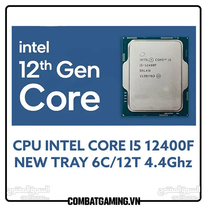 معالج انتل كور اي 5 الجيل 12 + مروحة + مذربورد INTEL CORE i5 12400F + INTEL FAN + MSI PRO H610 DDR4