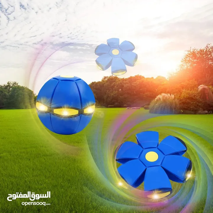 لعبة الكرة النطاطة السحرية  ممتعة للأطفال والكبار  تتحول بسهولة من قرص إلى كرة خفيفة وسهلة الاستخدام