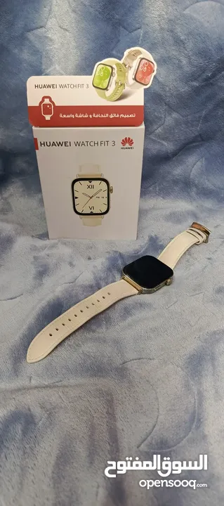 ساعة هواوي watch fit3 مستعمل بحالة الوكالة مع شاحنها والكرتونة