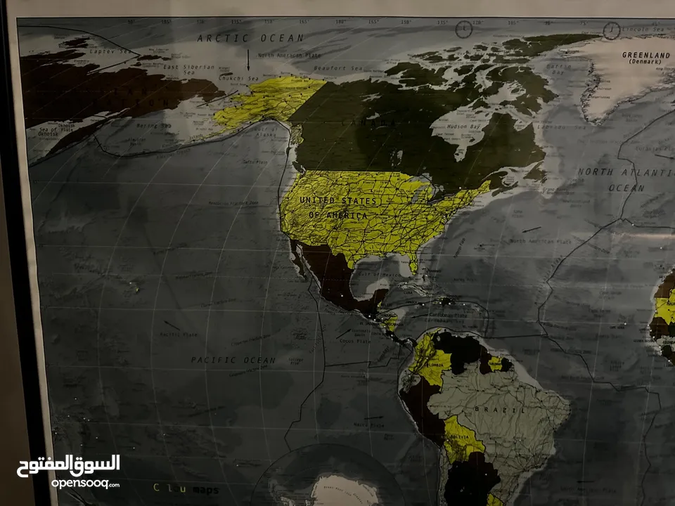 لوحة خريطة العالم world map board