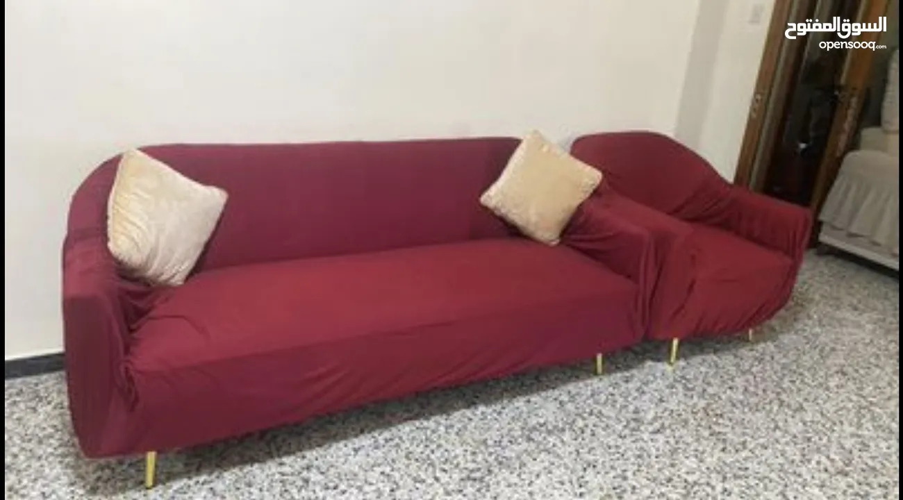 Sofas 3+2+1 red color