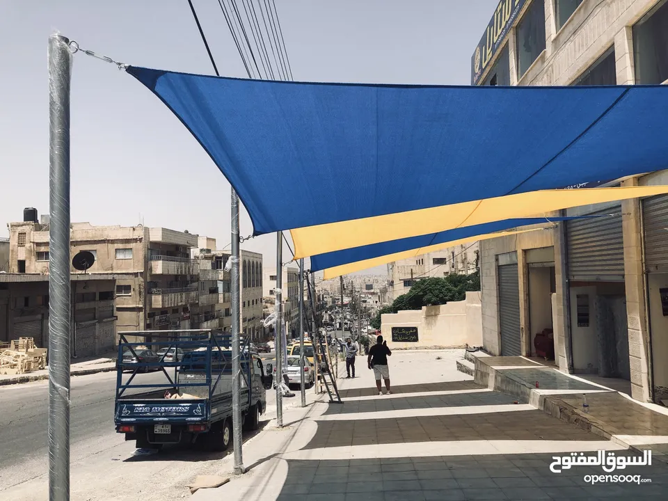 شوادر _ اشرعة _ مظلات _ مظلات قوسية _ سواتر جانبية _ شادر _ حدادة عامة _ حداد _ المنيوم _شماسي