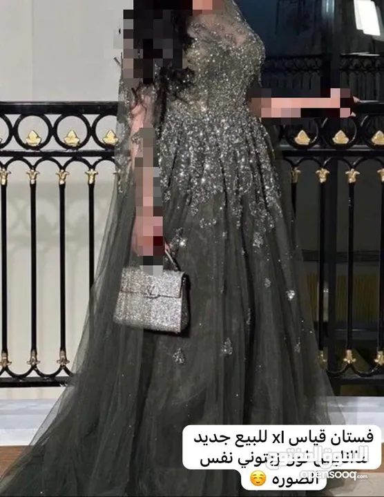 فستان جديد مقاس XL ما انلبس من المصمه ريم الجسمي