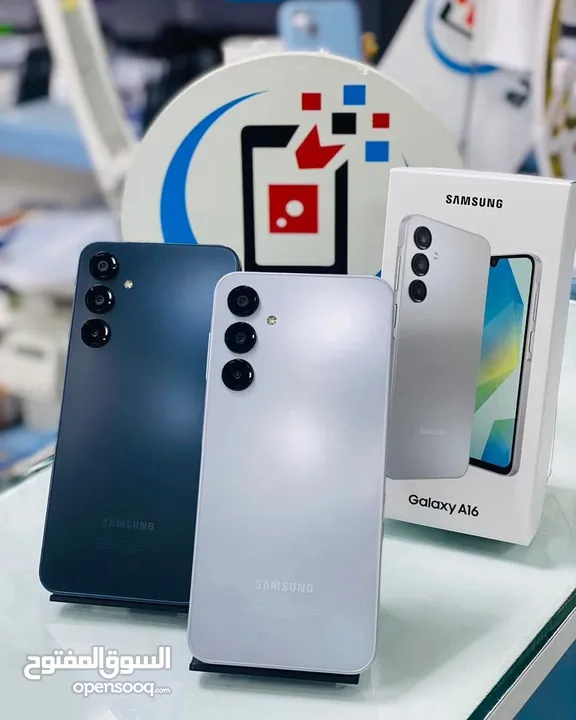 مشغل ايام Samsung A16 رام 8 و 12 و 16 جيجا 128 و  256 مكفول بالشركة أغراضة والكرتونه الأصلية و توصيل