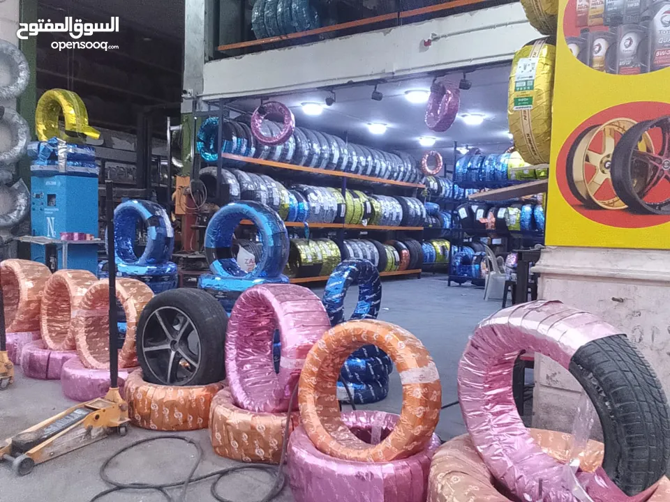 محل اطارات وزيوت وكھربا للبيع طريق اربد الحصن مقابل صالة شمس الاصيل قرب مطعم الطيارة حي الراهبات ...