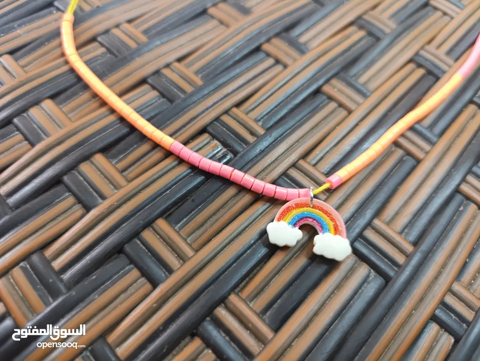 خاتم لؤلؤة بنفسجي سناسيل جميله مناسبه للاطفال