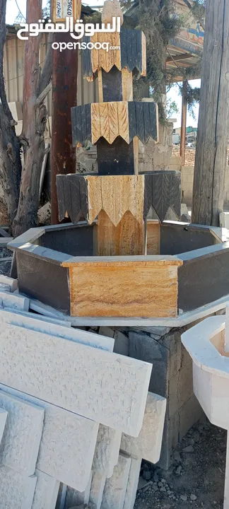نوافير وشلالات وباربيكو وجميع انواع ديكورات الحجر الطبيعي  العنوان الزرقاء الجديده