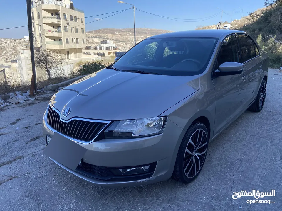 سكودا رابيد 2019 دهان شركة ممشى قليل 97 الف ك/م
