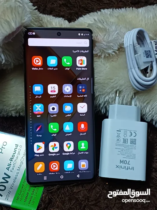 رام 24 جهاز مستعمل اخو الجديد Not 40 pro جيجا 256 بدون كرتونه هدية كفر وشاحن متوفر توصيل