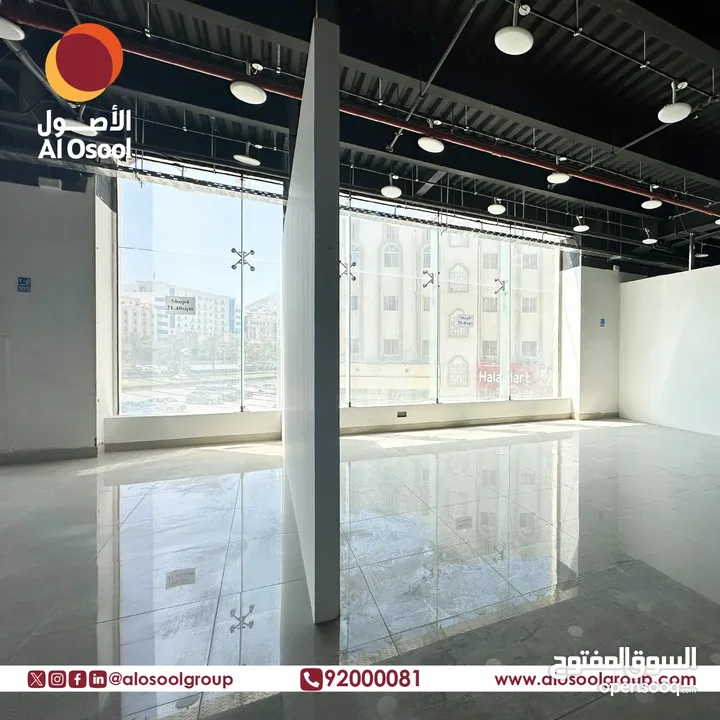 Shops available for rent in Al Khuwair,In a prime commercial area with excellent visibility