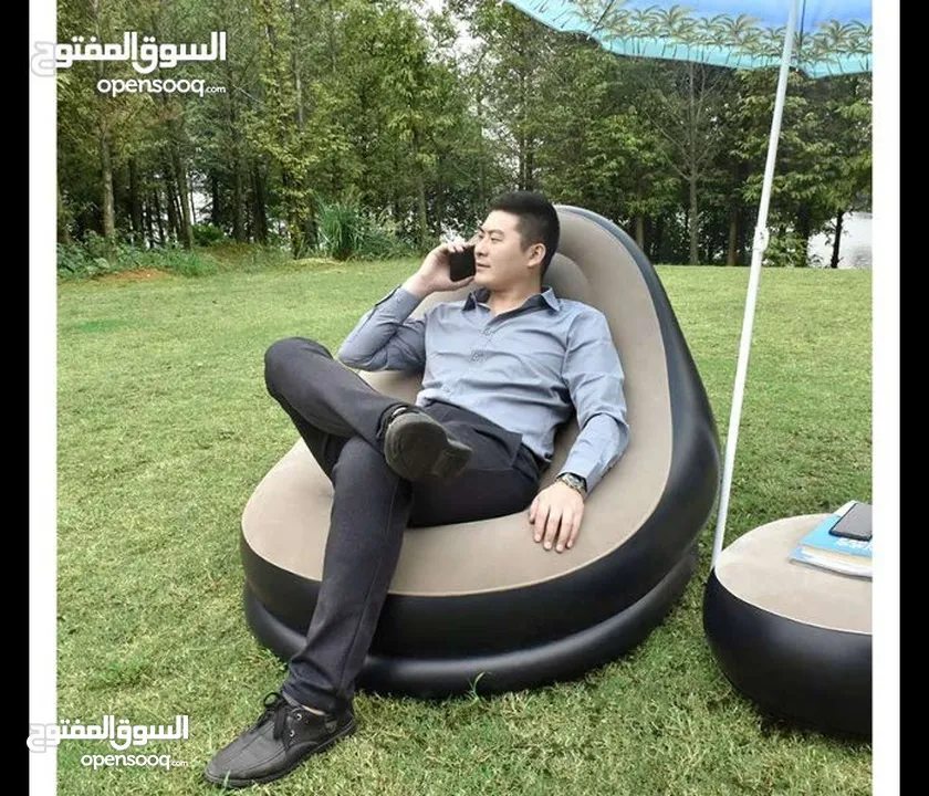 كنبايه كرسي هوائي مع طاوله مركى قدمين كنياية  جلوس  متنقله صوفيا