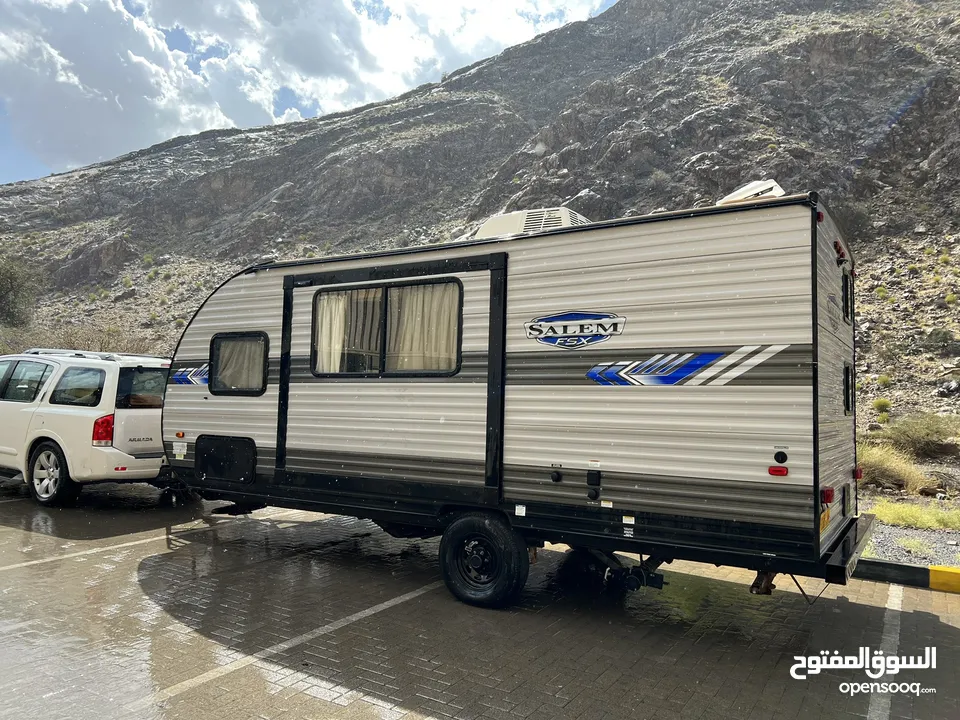 كرفان قلص 23 قدم مع توسعة من forest river caravan rv موديل 2021