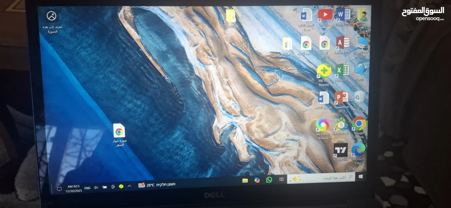 لابتوب Dell أصلي • شغال 100% • بطارية ممتازة • شاشة واضحة بدون كسور • مناسب للدراسة، الشغل، التصفح