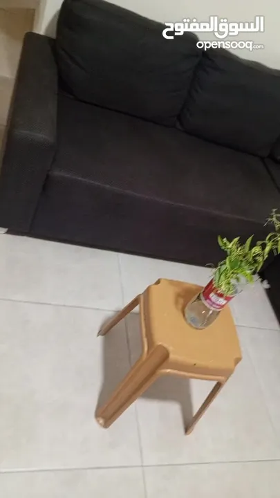 طقم كنب زاويه حديث كورنر لون سكني غامق صناعه اجنبيه
