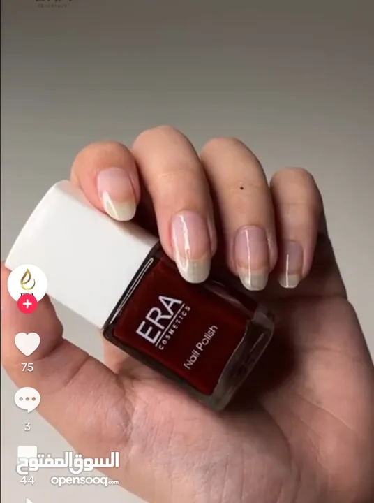 dark red nail polish