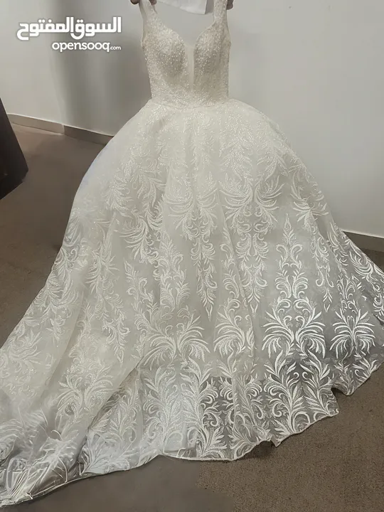 فستان زفاف ابيض جديد  new White wedding dress