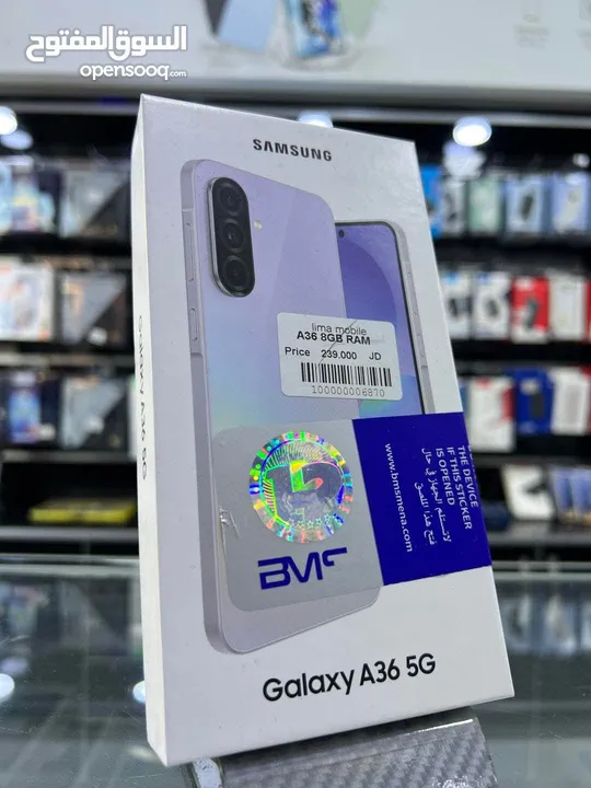 جديد كفاله سنه كامله 128g 16ram و 256  Samsang A36 مع بكج هدايا