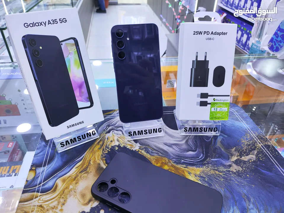 جهاز وكالة علفحص SAMSUNG A35 جيجا 256 رام 16 معه بكج هدية معه كرتونه