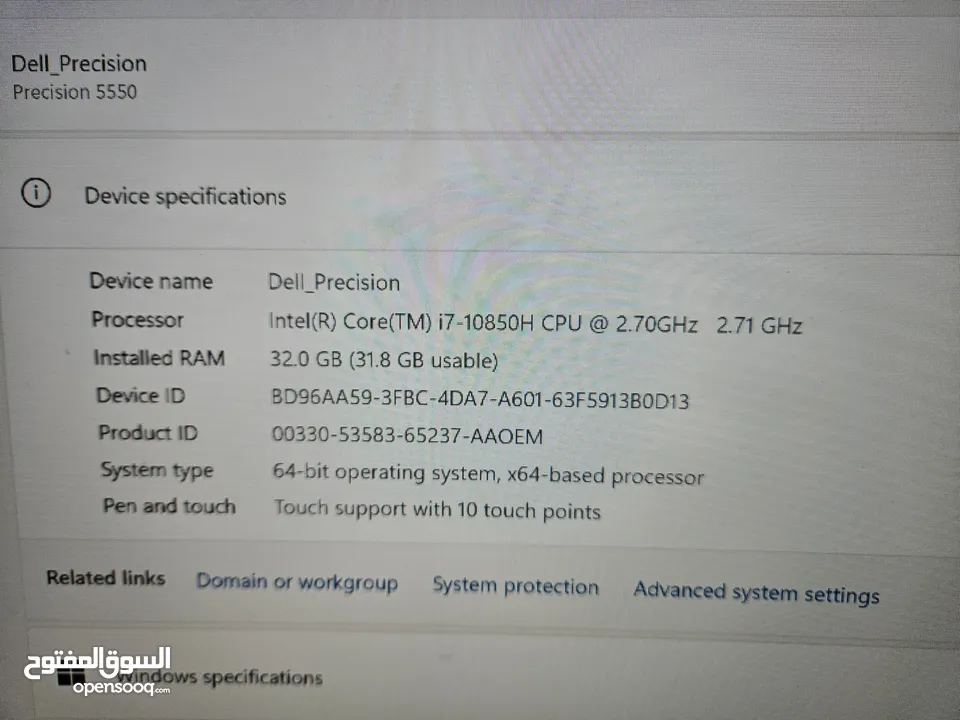Dell Precision Business Workstation  Corei7 32GB, 4GB Graphic card 4K TouchScreen