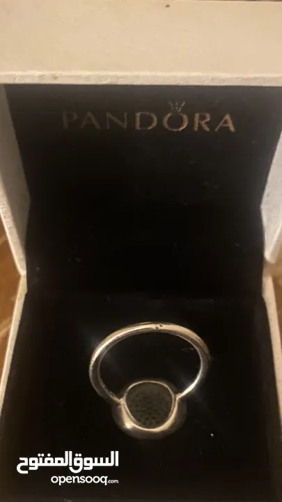 PANDORA Jewelry Logo Cubic Zirconia Ring in SIZE 52 Sterling Silver 925
