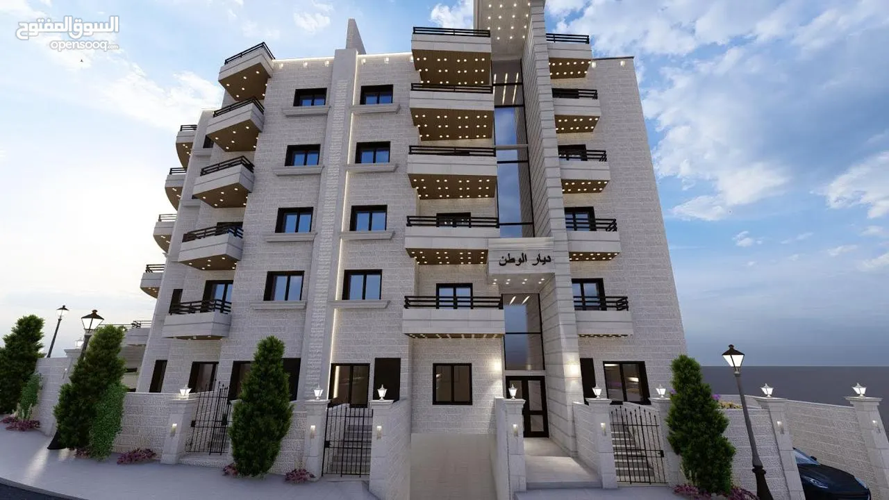 شقة مع روف 220م مع ترس 100م حول الروف في ابو علندا اسكان الكهرباء بسعر مميز