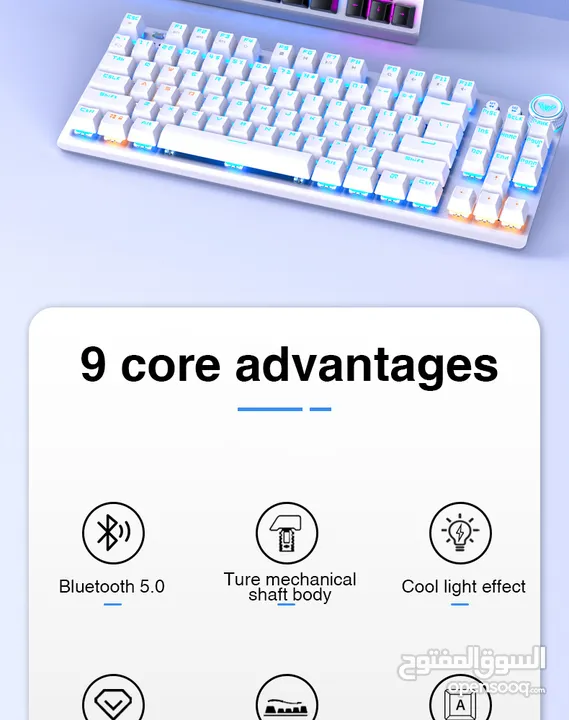 كيبورد جيمنغ مضيئ احترافي لكل الجيمرز اصلي Aula Keyboard F3001 Gaming RGB Lights OG