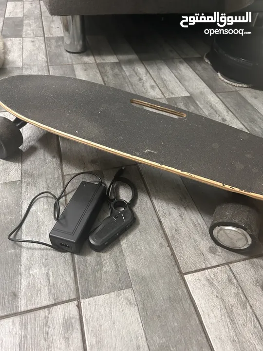 A electric scooter with all their accessories