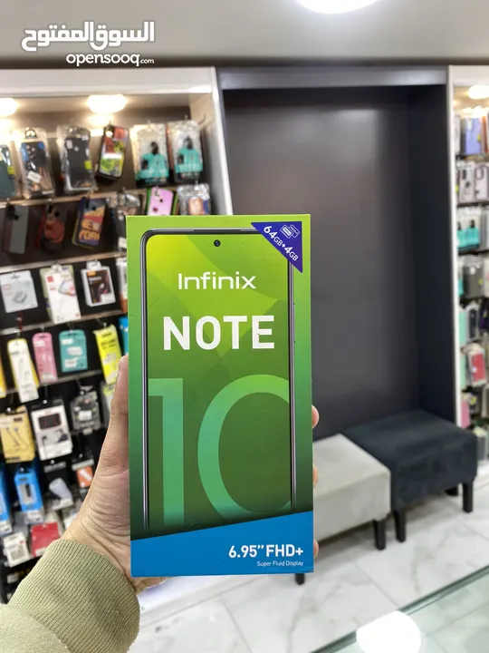 Infinix note 10  64G 4rom  مكفول سنه  من الشركة