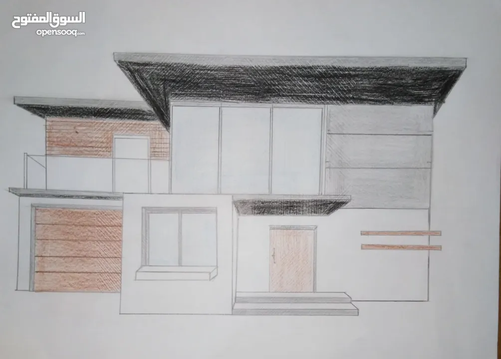 رسمات منازل ثلاثية الابعاد   مصممه بتقنيات حديثة وبسيطة البناء  لسنة 2025 للبيع