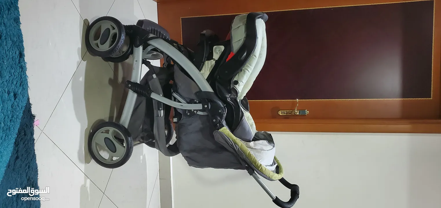 kids and baby's stroller