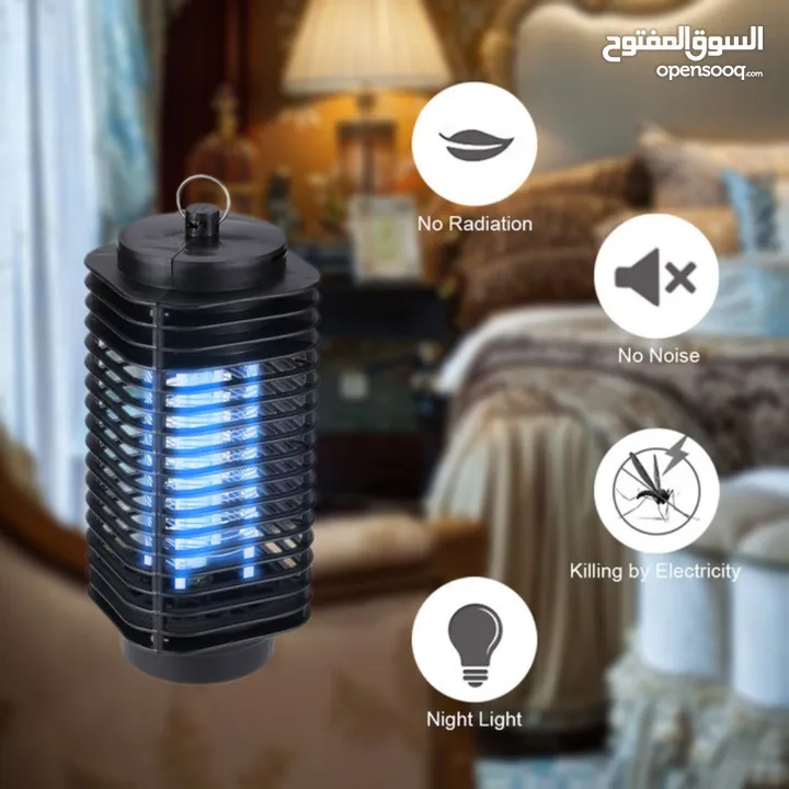 قاتل البعوض الكهربائي المحمول بالأشعة فوق البنفسجية حجم صغير مناسب لغرف الاطفال والمكاتب