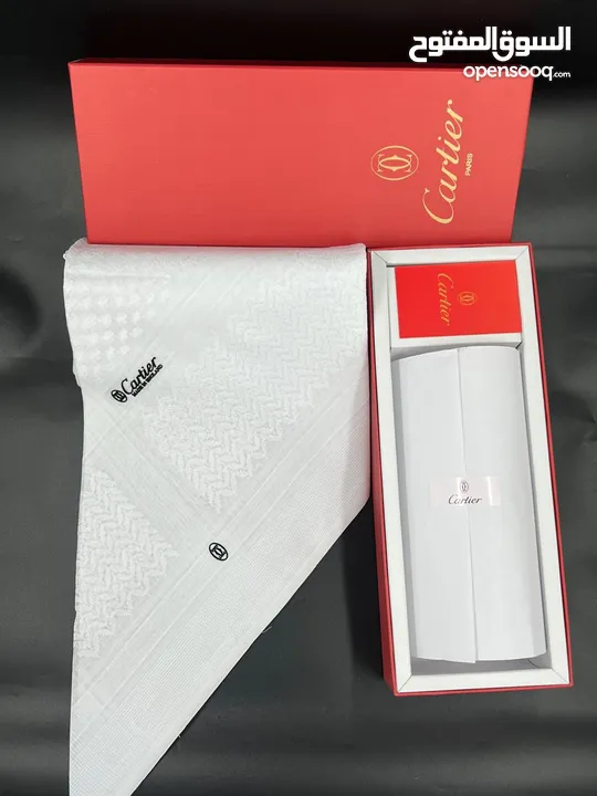 شماغ احمر وابيض جفنشي وكارتير ومونت بلانك جميع الماركات هاي كوالتي مع الملحقات احدث البصمات 2025