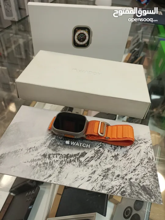 Apple watch Ultra بطاريه 97%  بحالة الوكاااله  كاملة الاغراض