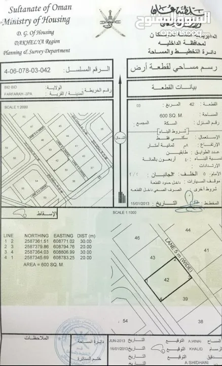 أرض سكنية في حي الشروق حميم والفرفارة