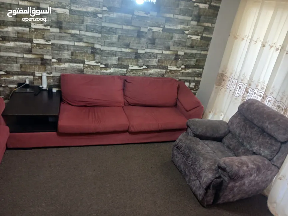 طقم كورنر مع ركلاينرخشب ممتاز