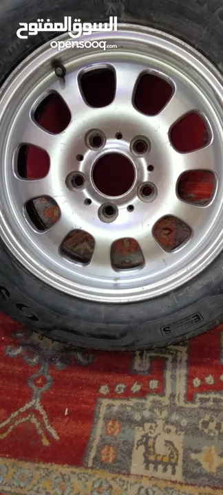 طقم جنط مع كوتش مقاس 15