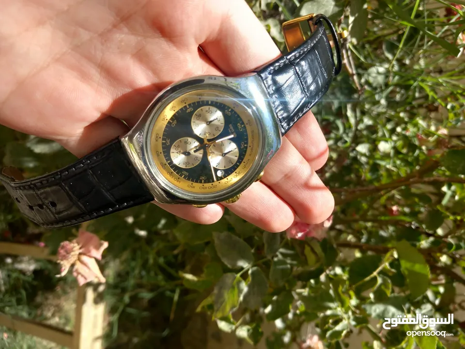 Swatch Irony Gold and Black  بسعر مميز جدا شبه وكالة