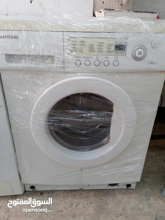غسالات فل اتوماتيك 7ك بوش ألماني وAEGأمريكي وسامسونج وإل جي كوري لون أبيض عالفحص٫موجودات بالبقعة