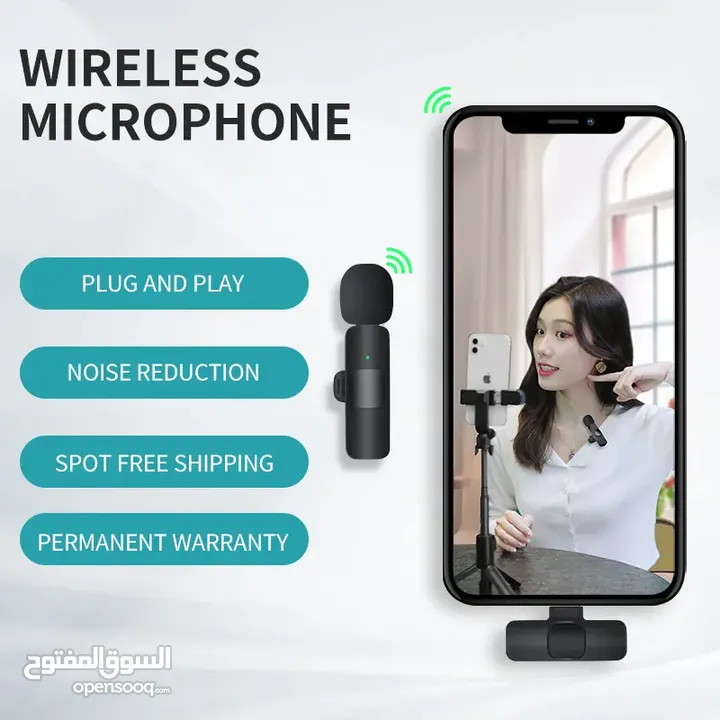 wireless microphone K8 مايكروفون بلوتوث شحن