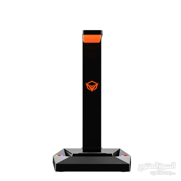 Meetion U003 RGB Stand For Gaming Headphone حامل قاعدة سماعات مضاءة مع مداخل