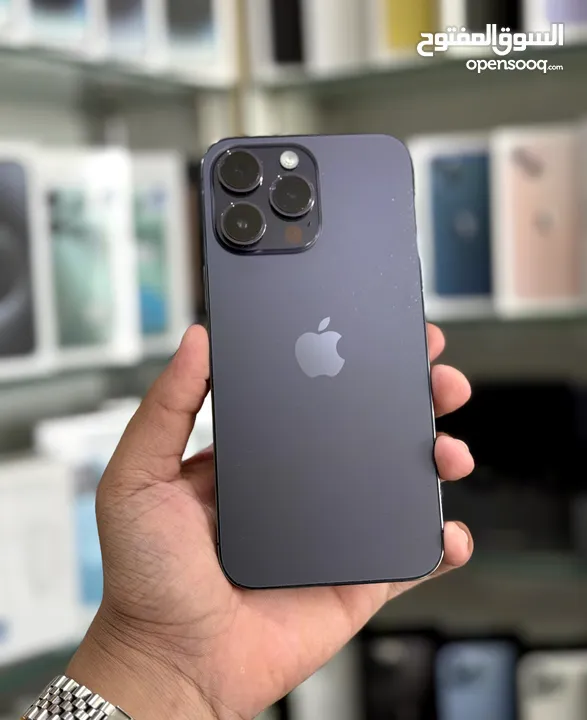 عرض خاص : iPhone 14 pro max 128gb مع الكرتون و الملحقات الهاتف بحالة الوكالة بدون اي مشاكل و مع ضمان