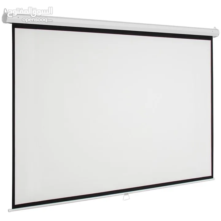 Manual Projector Screen Wall Mount (2mx2m) شاشة بروجكتور 2 متر