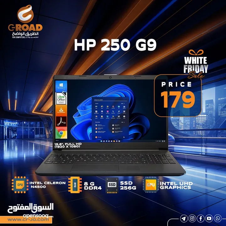 HP LAPTOP Core CELRON  لاب توب مواصفات ممتازة من فئة اتش بي  سيلرون بالكرتونة 8 رام 256SSD