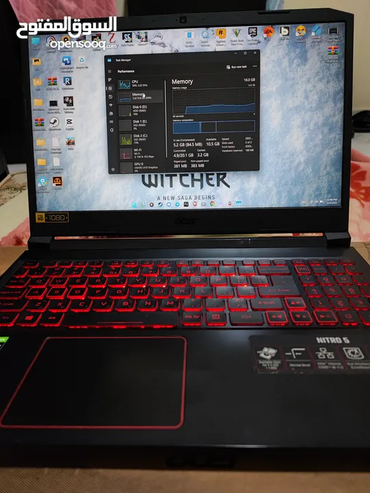 laptop Gaming nitro 5 i5 10th GTX 1650