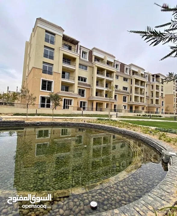 شقة 3غرف للبيع في القاهرة الجديدة كمبوند سراي Sarai بخصم 42% علي الكاش Lakes View